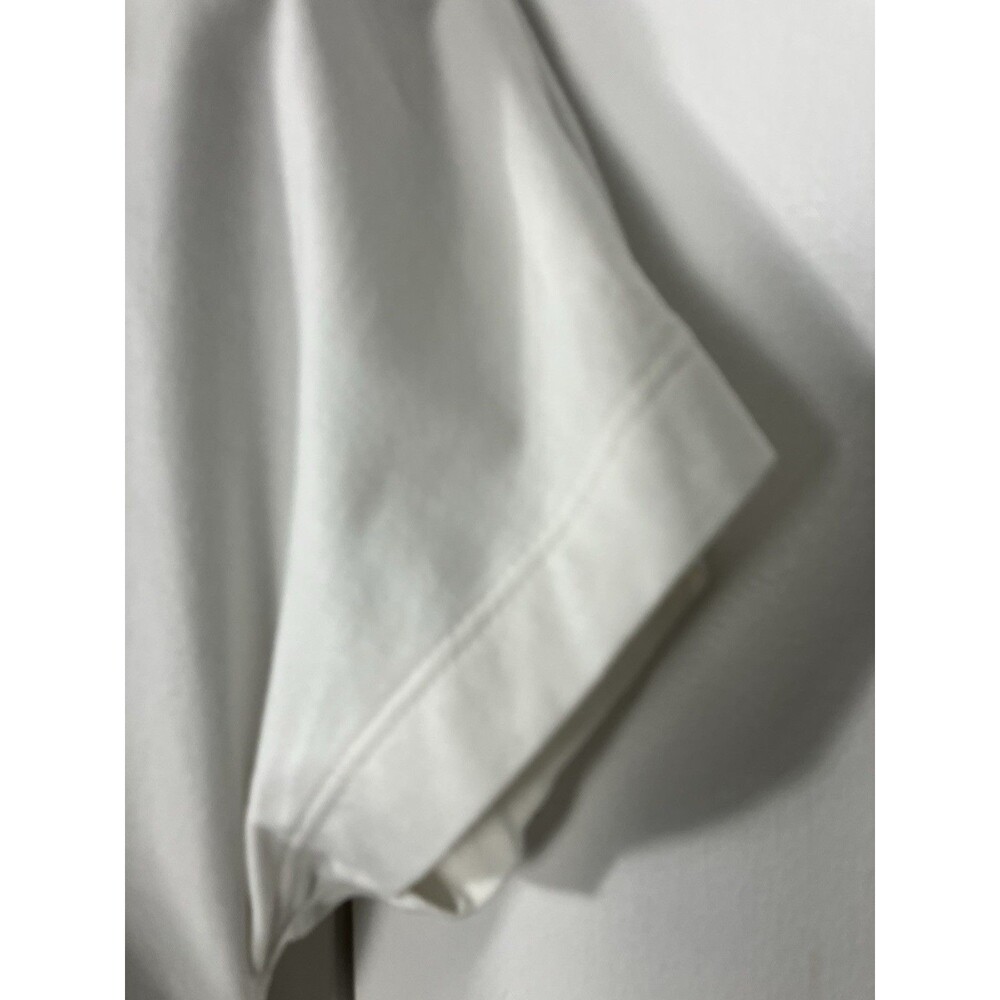J JILL  White Supima Cotton Tee  Relaxed V-neck    XS - Picture 5 of 6